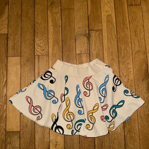 Girl’s Mini Rodini organic skirt musical notes